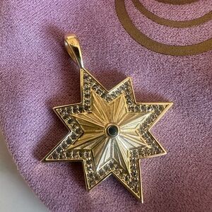 Jane Win Gold Starburst Pendant (no chain)